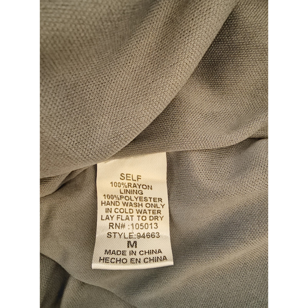 Savanna Jane Boho Embroidered Short Dress 3/4 Sleeves Smoke Gray Cottagecore M - Picture 7 of 8